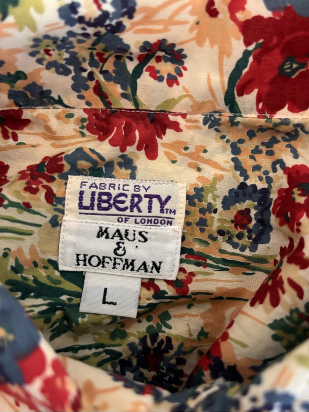 Men's Maus & Hoffman Fabric By Liberty Floral Button-Up Shirt - Picture 2 of 4